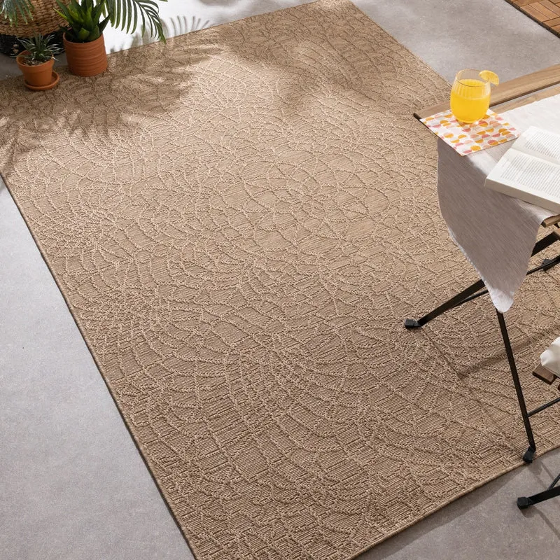 In- & Outdoor Teppich - Dunes Mandala Braun