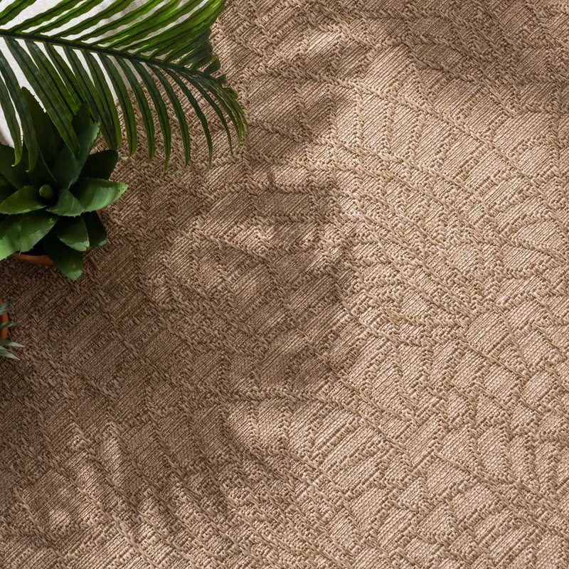 In- & Outdoor Teppich - Dunes Mandala Braun