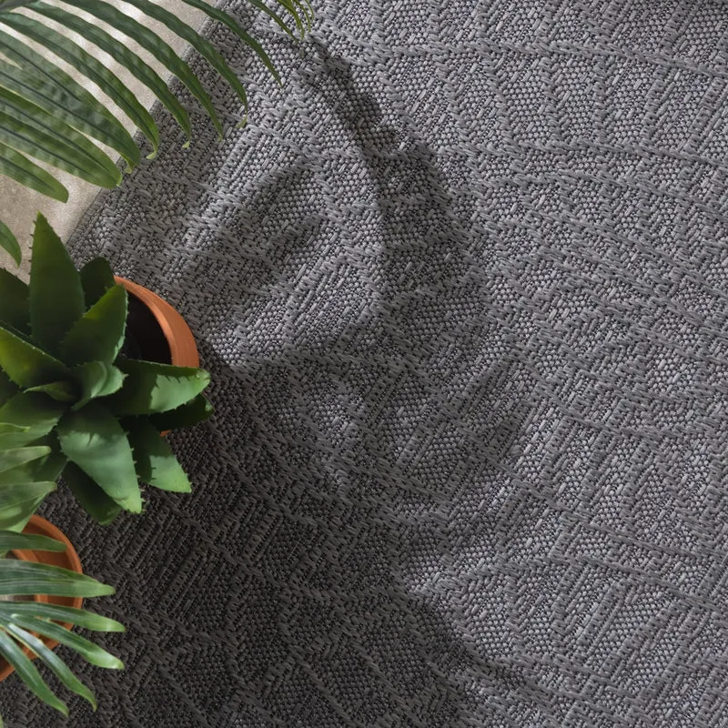 In- & Outdoor Teppich - Dunes Mandala Grau