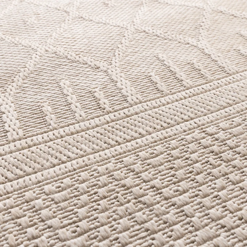 In- & Outdoor Teppich - Dunes Geo Creme