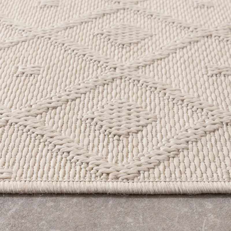 In- & Outdoor Teppich - Dunes Geo Creme