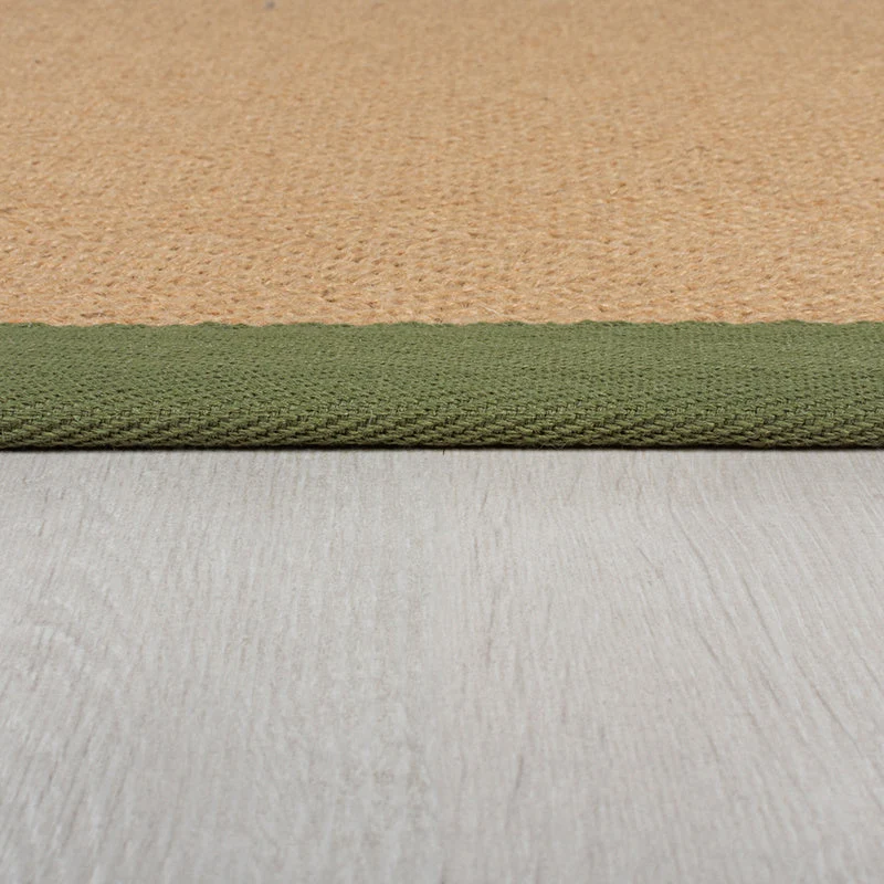 Jute Läufer - Herro Natur Grün