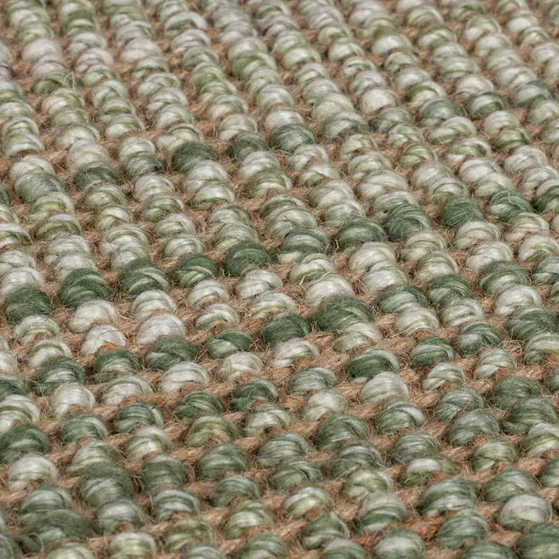 Jute Teppich - Motto Ombre Grün