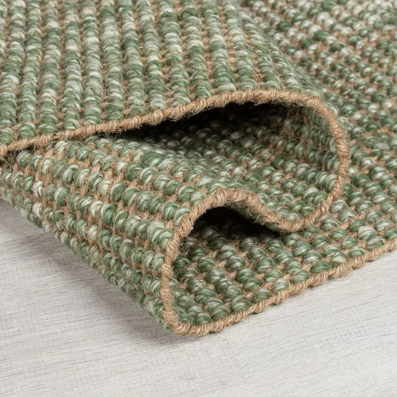 Jute Teppich - Motto Ombre Grün