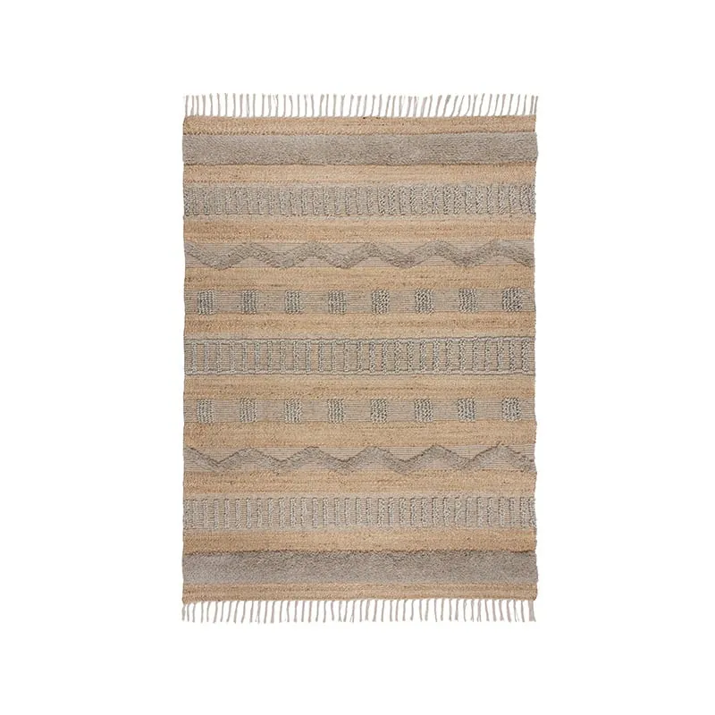 Jute Teppich - Jubio Medina Natur Grau