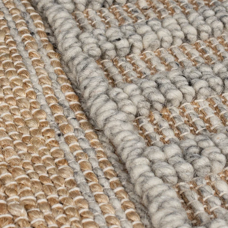 Jute Teppich - Jubio Medina Natur Grau