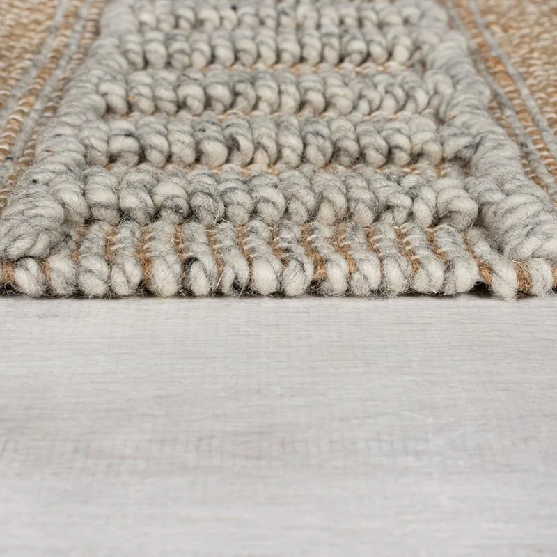 Jute Teppich - Jubio Medina Natur Grau