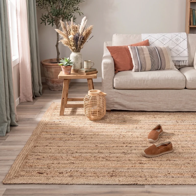 Jute Teppich Quadrat - Fair Natur