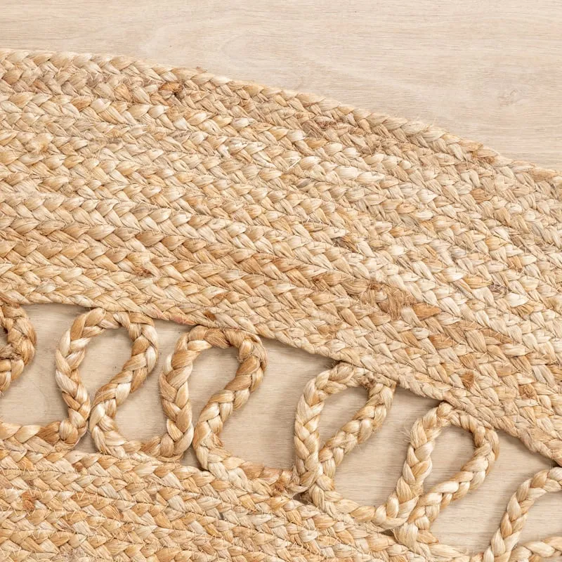 Jute Teppich Rund - Fair Rotan Natur