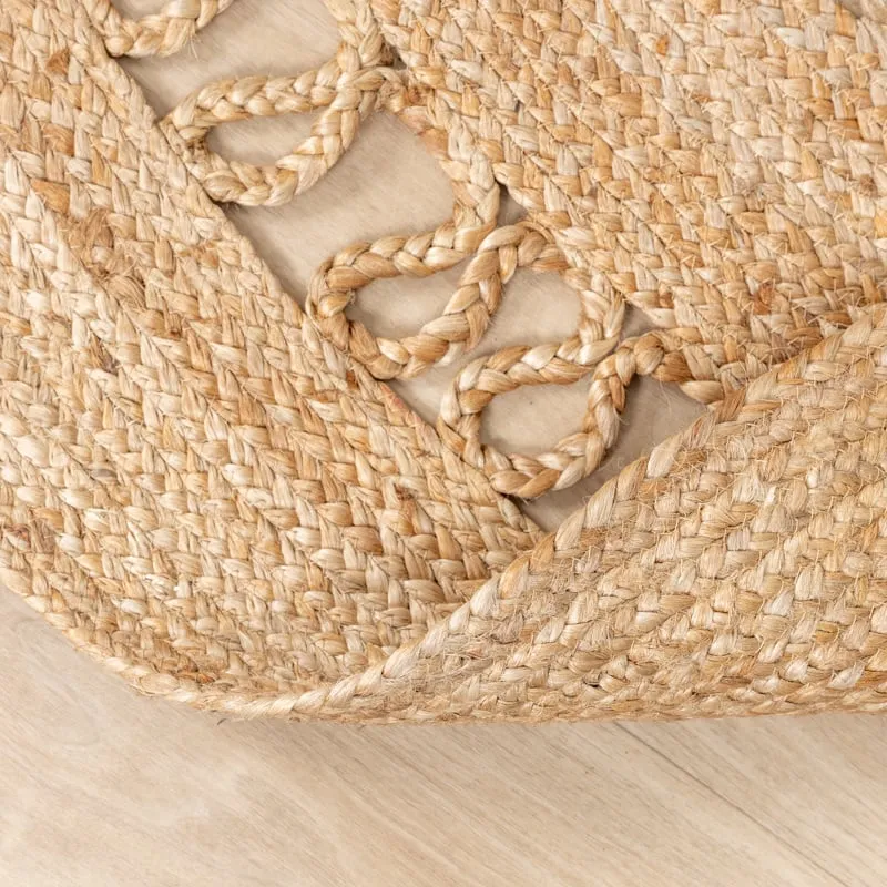 Jute Teppich Rund - Fair Rotan Natur