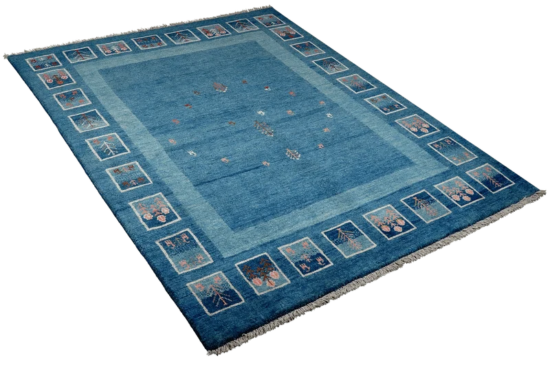 Rizbaf · Handgeknüpft – Blau, 213x157 cm