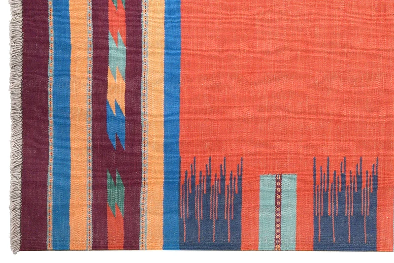 Kelim Gashgai · Handgewebt – Rot, 229x170 cm