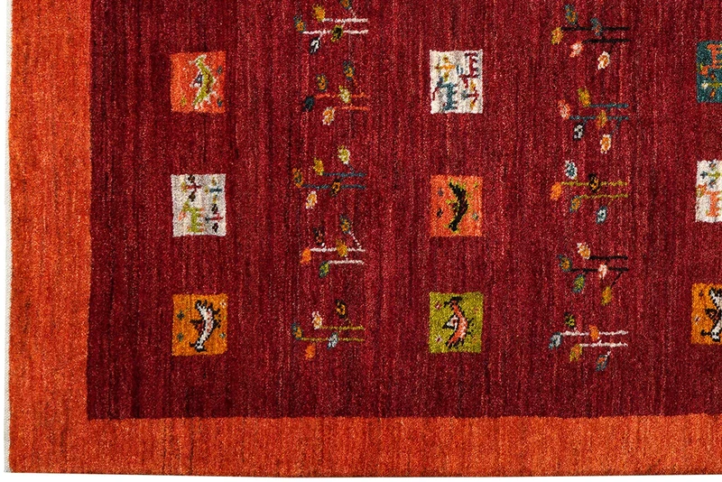 Rizbaf · Handgeknüpft – Rot, 201x146 cm