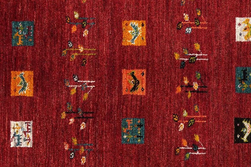 Rizbaf · Handgeknüpft – Rot, 201x146 cm