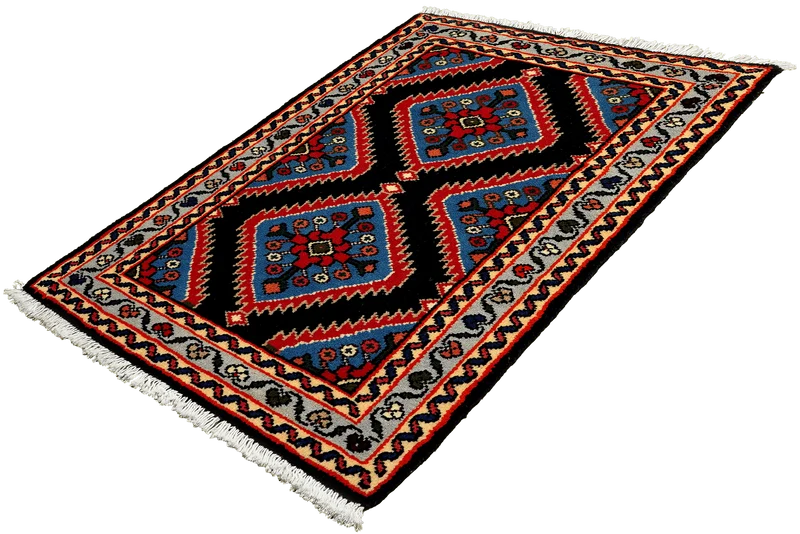 Hamadan · Handgeknüpft – Blau, 96x63 cm