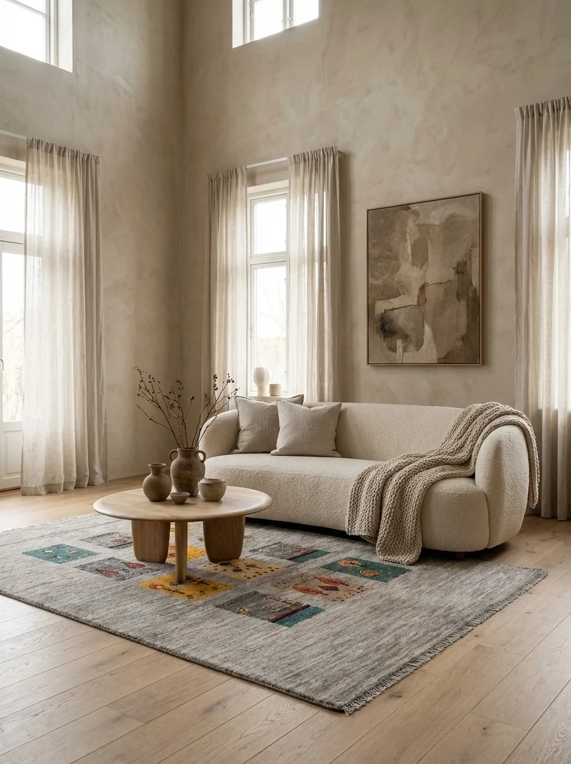Rizbaf · Handgeknüpft – Beige, 211x158 cm