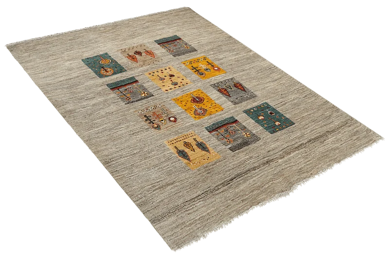 Rizbaf · Handgeknüpft – Beige, 211x158 cm