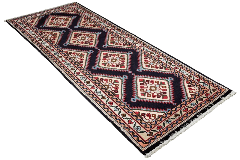 Hamadan · Handgeknüpft – Blau, 204x70 cm