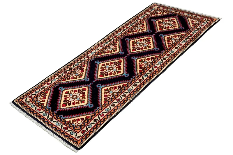 Hamadan · Handgeknüpft – Blau, 204x70 cm