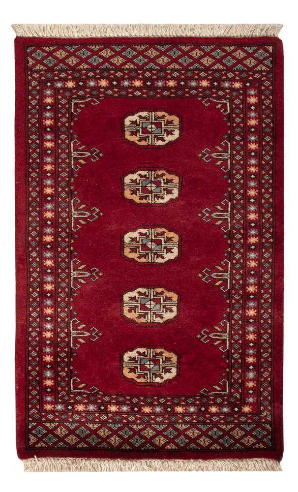 Pakistan Teppich 63x96cm - Orientteppich - rot