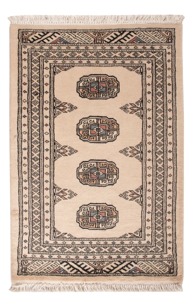 Pakistan Teppich 63x96cm - Orientteppich - creme