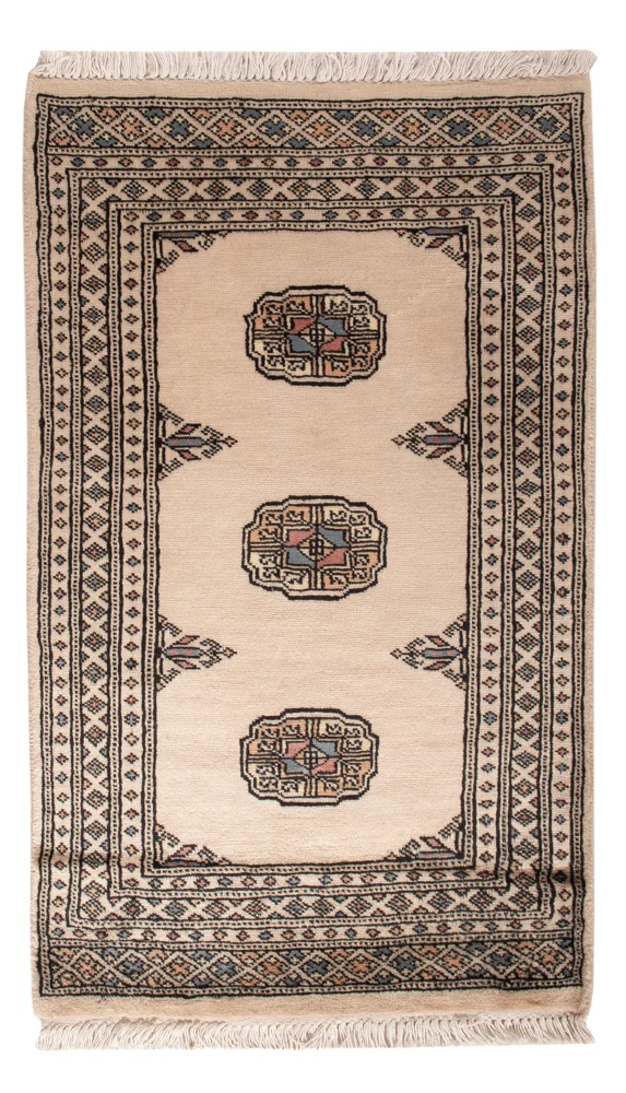 Pakistan Teppich 64x103cm - Orientteppich - creme