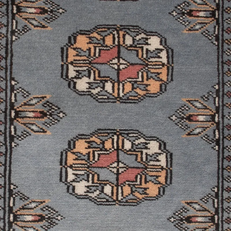 Pakistan Teppich 63x96cm - Orientteppich - hellblau