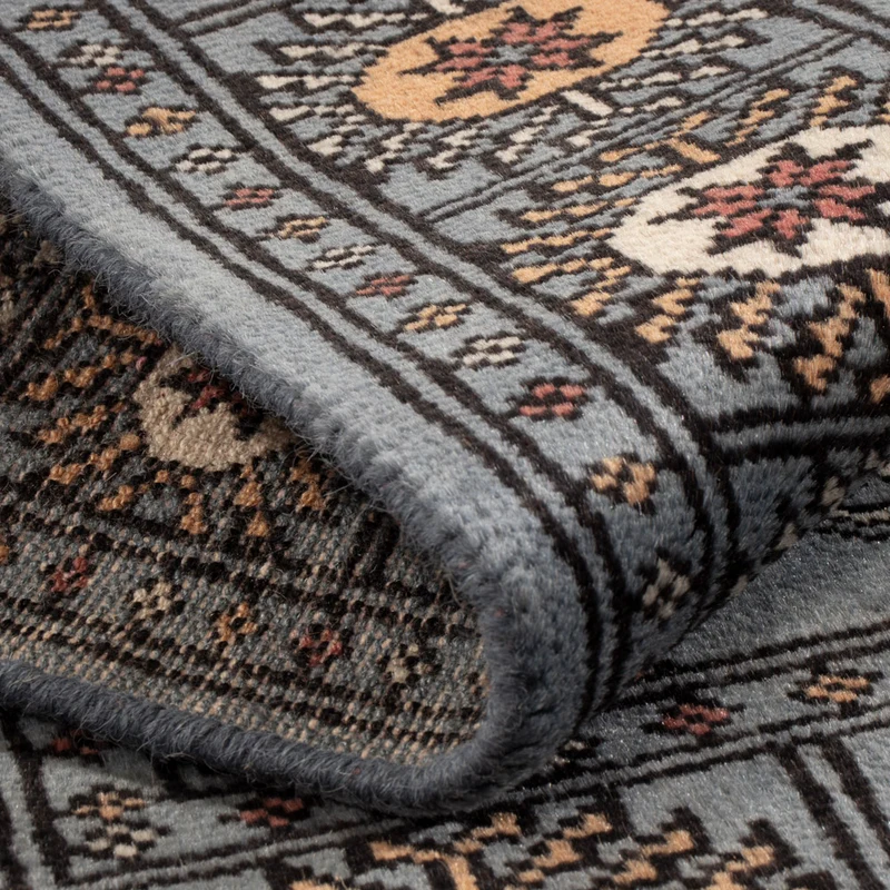Pakistan Teppich 63x96cm - Orientteppich - hellblau