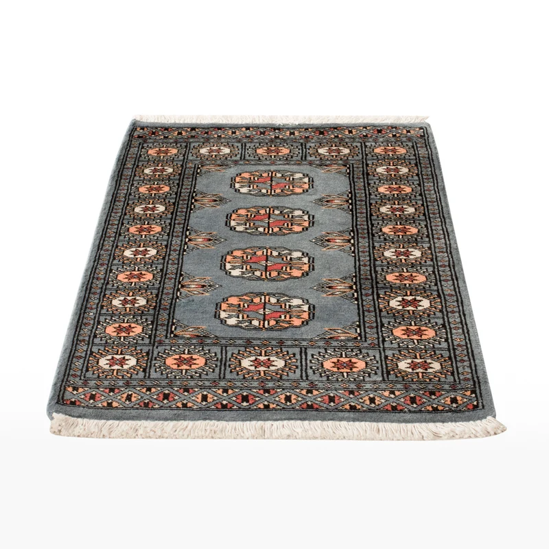 Pakistan Teppich 63x96cm - Orientteppich - hellblau