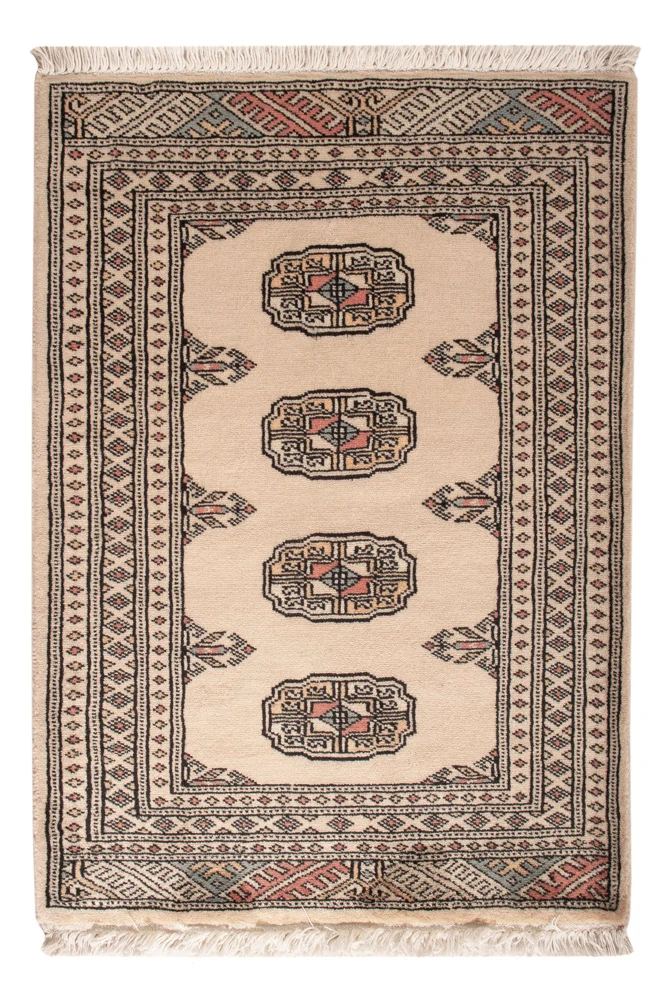 Pakistan Teppich 66x92cm - Orientteppich - creme