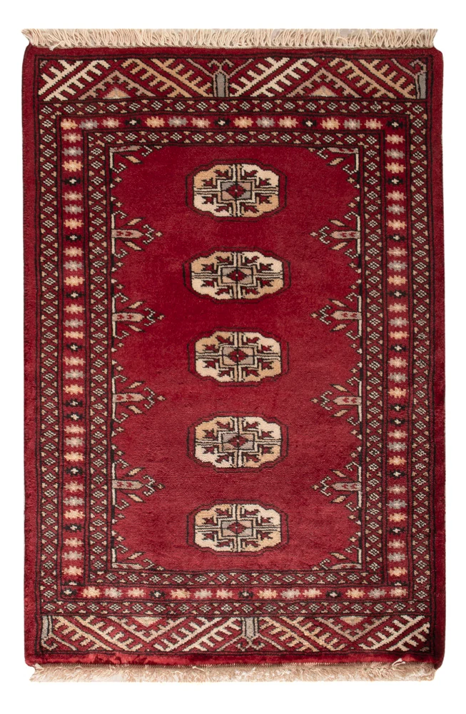 Pakistan Teppich 62x89cm - Orientteppich - rot