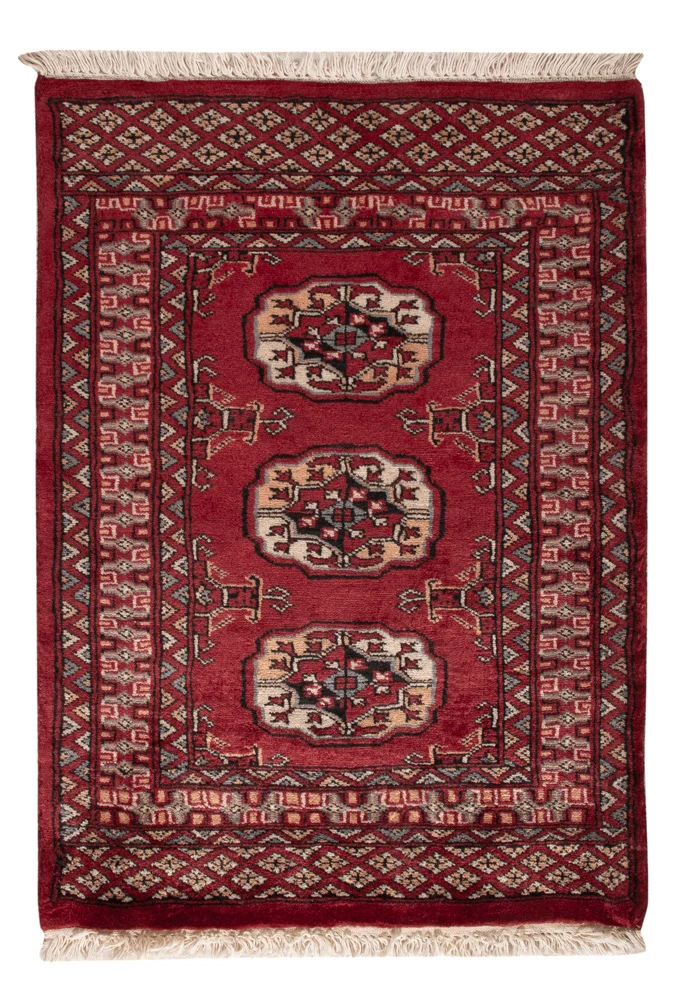 Pakistan Teppich 64x90cm - Orientteppich - rot