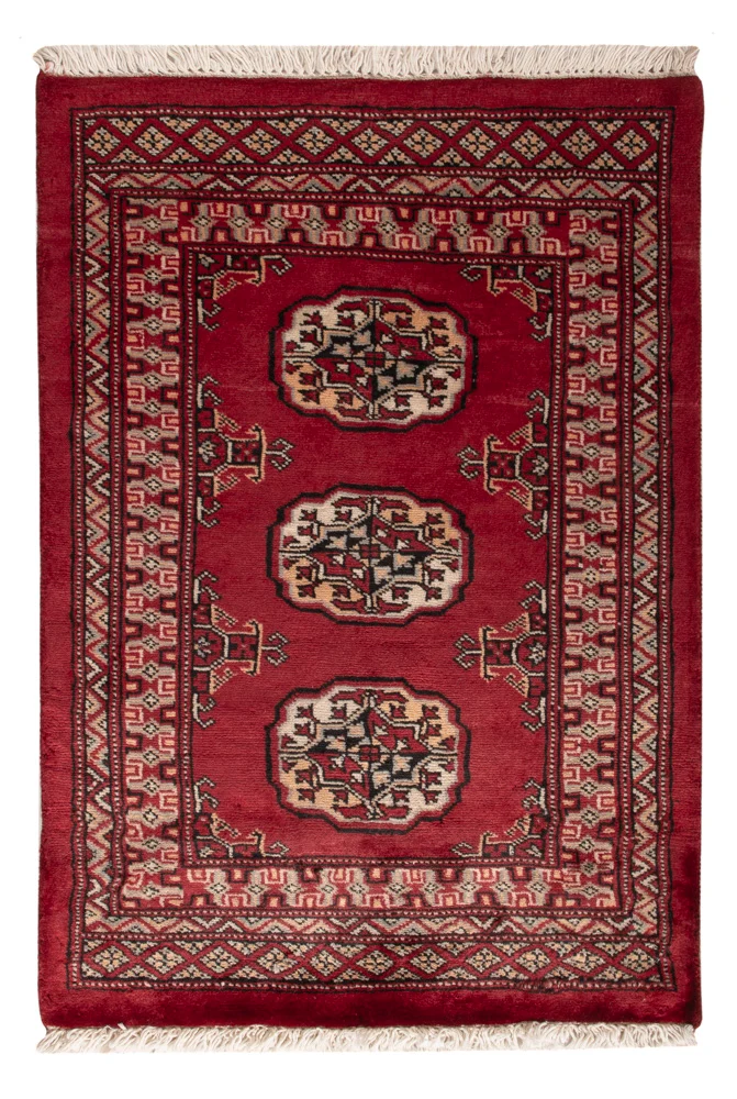 Pakistan Teppich 64x91cm - Orientteppich - rot