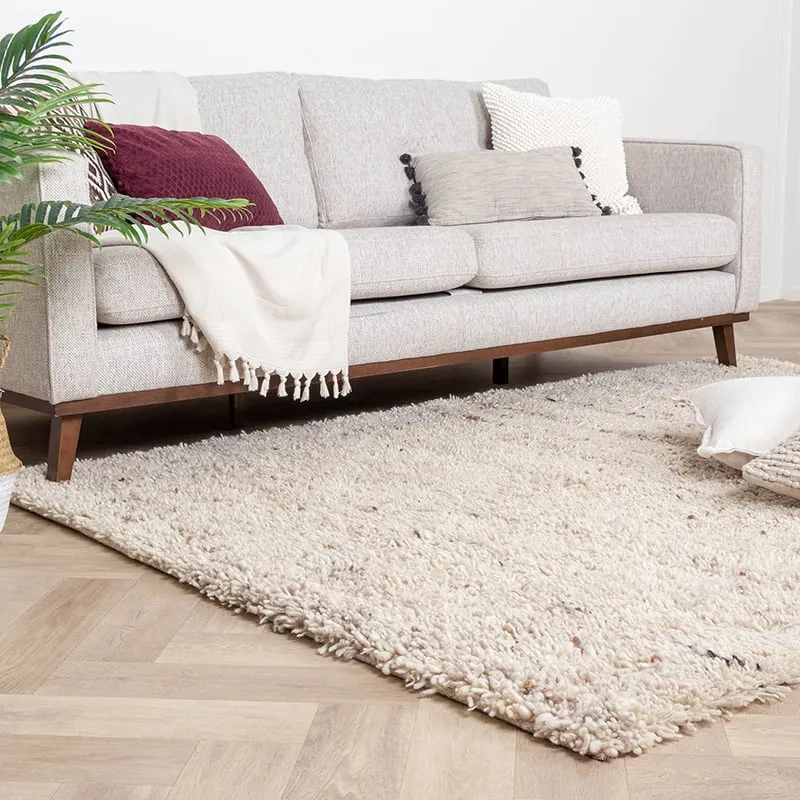 Hochflor Wollteppich - Royal Creme Meliert
