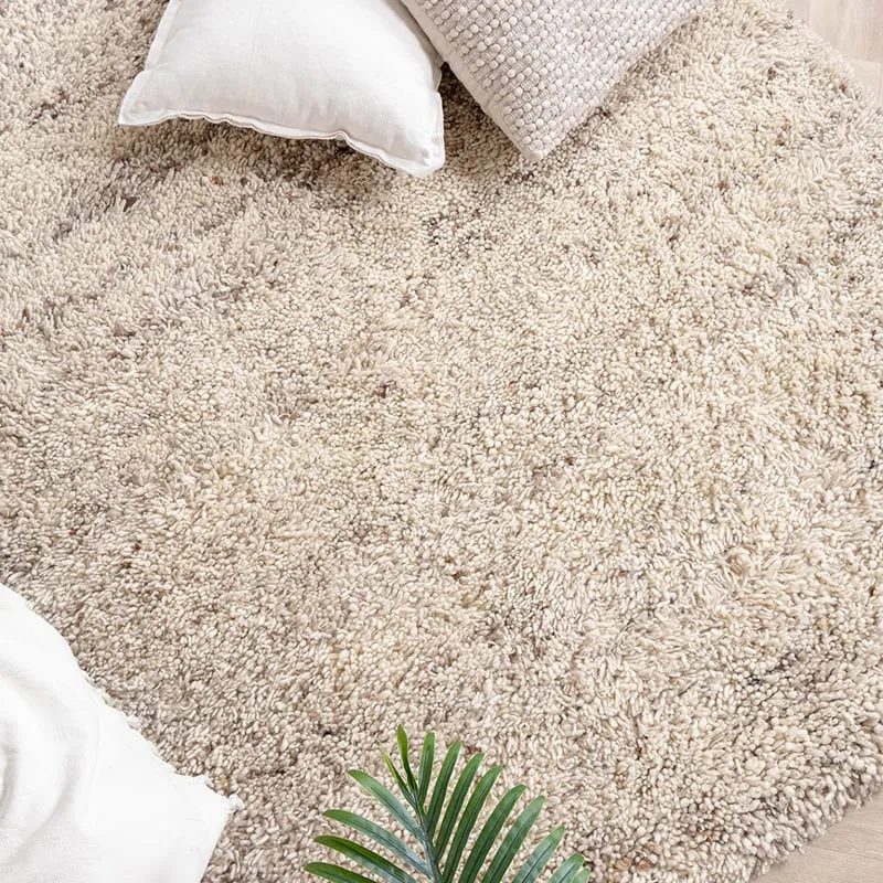 Hochflor Wollteppich - Royal Creme Meliert