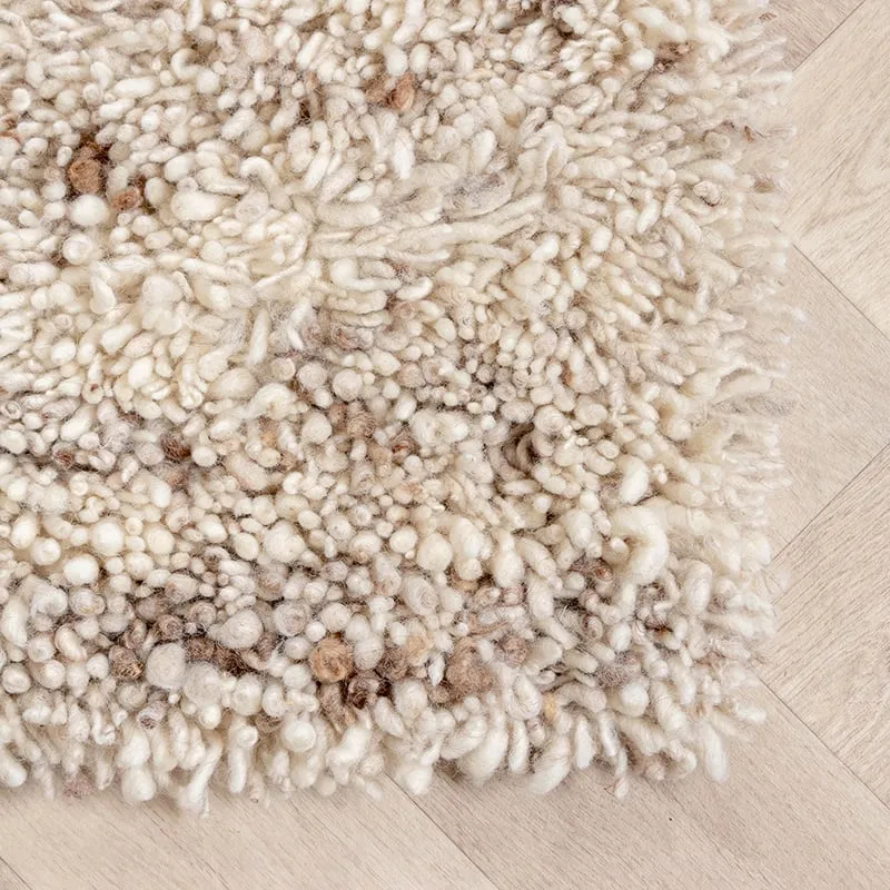 Hochflor Wollteppich - Royal Creme Meliert