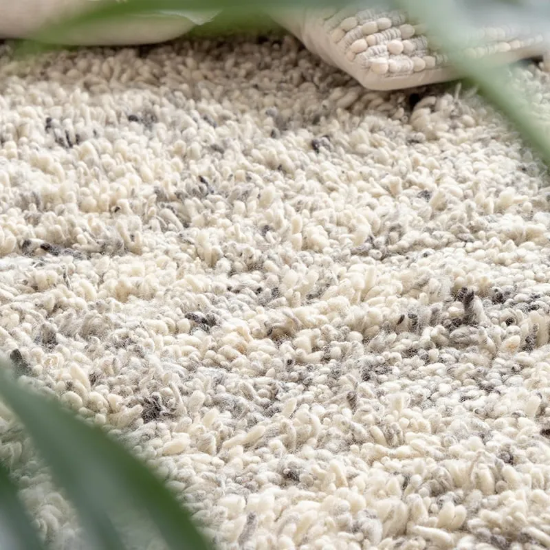 Hochflor Wollteppich - Royal Creme Grau