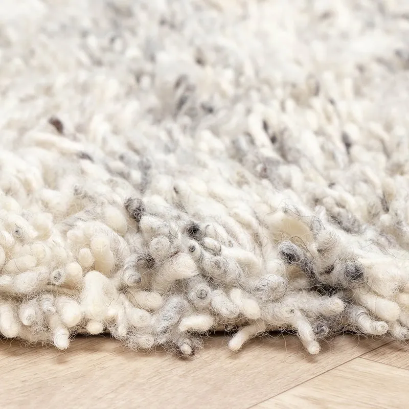 Hochflor Wollteppich - Royal Creme Grau