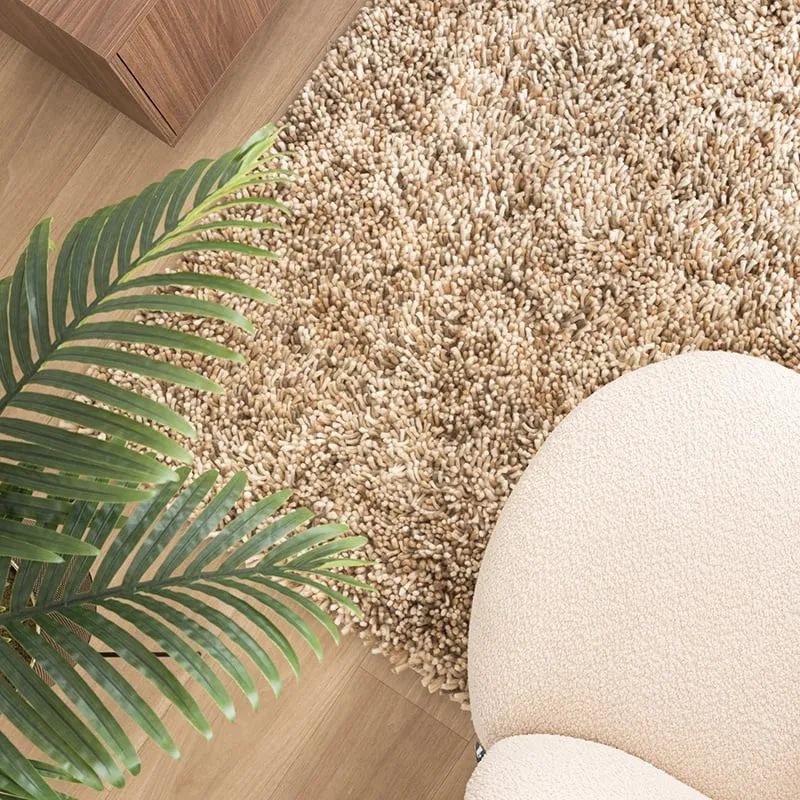 Wollteppich Hochflor - Elin Beige