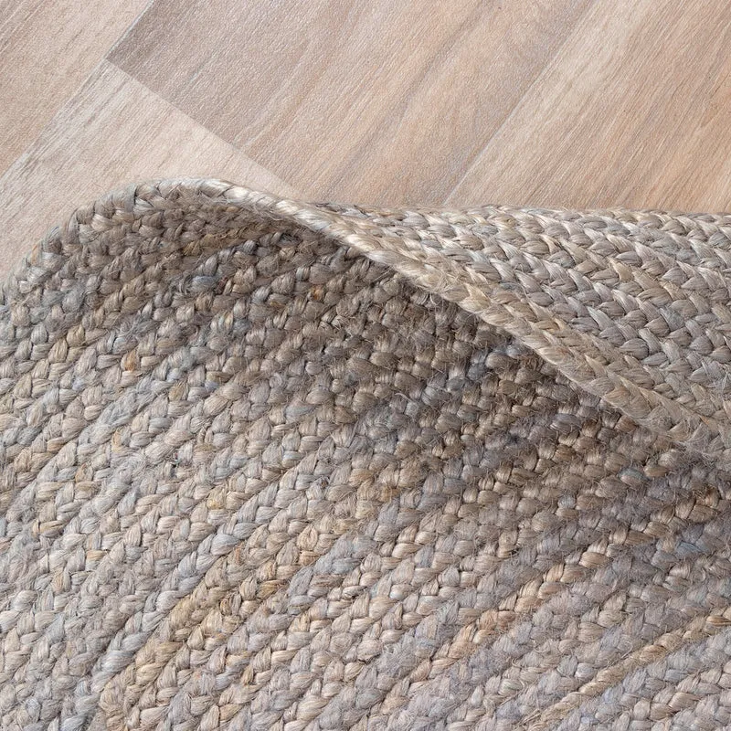 Jute Teppich Rund - Fair Grau