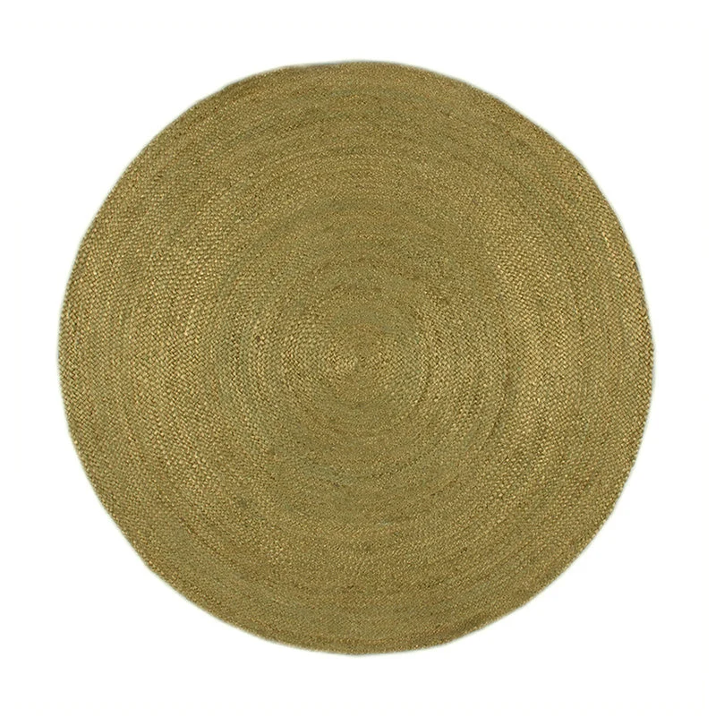 Jute Teppich Rund - Fair Grün
