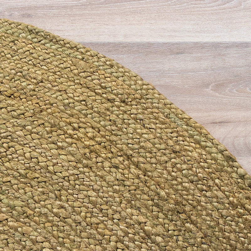 Jute Teppich Rund - Fair Grün