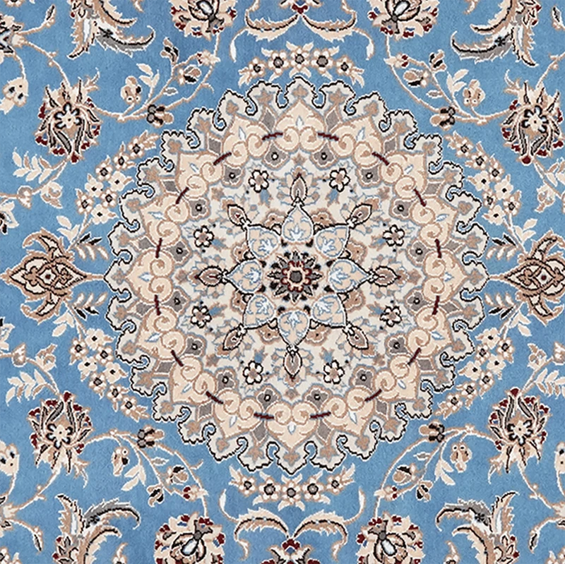 Nain 9La · Handgeknüpft – Blau, 233x157 cm