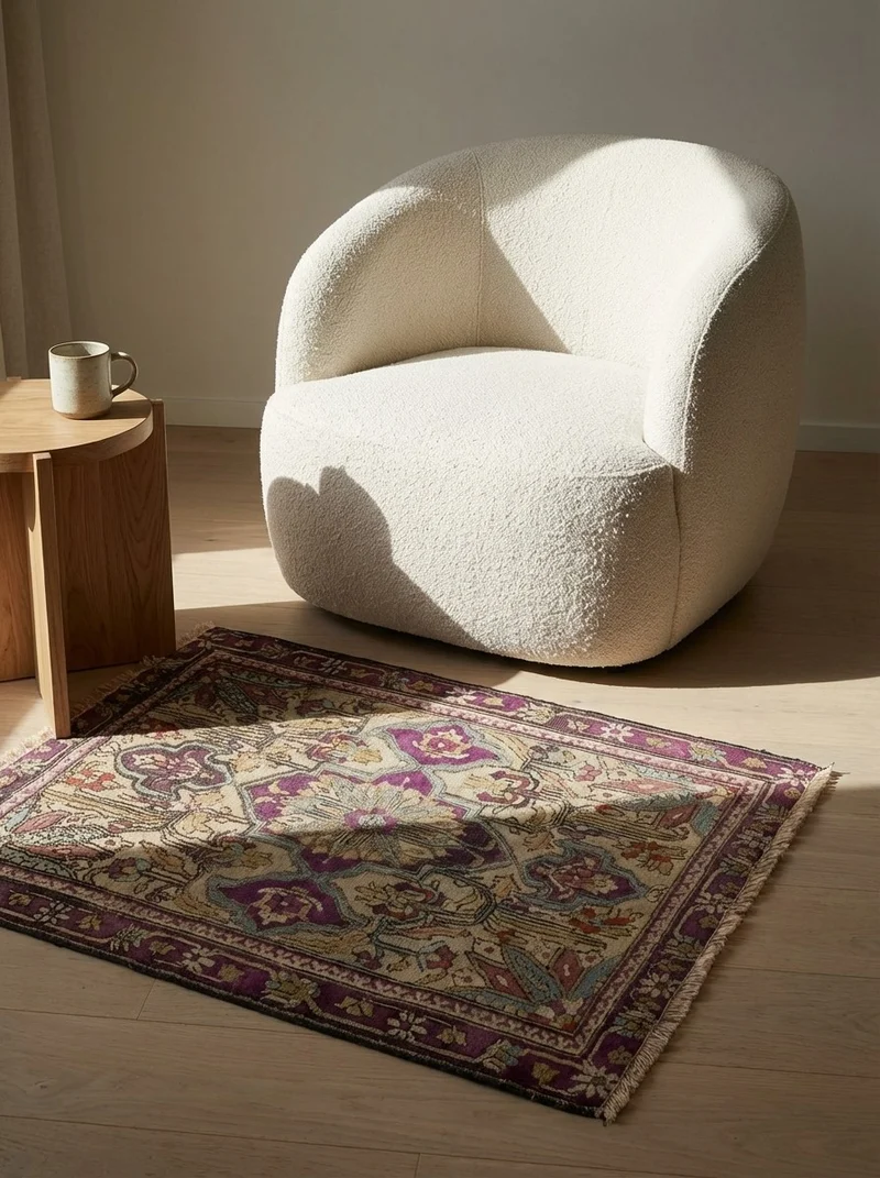 Hereke-Seide · Handgeknüpft – Beige, 51x41 cm
