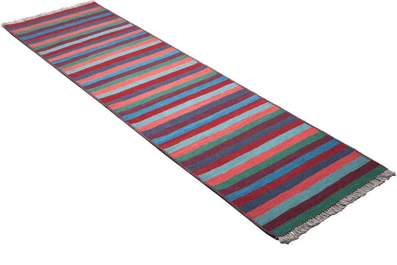 Kelim Gashgai · Handgewebt – Bunt, 196x56 cm