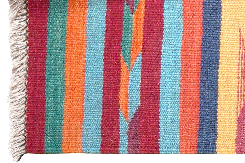 Kelim Gashgai · Handgewebt – Gelb, 200x61 cm