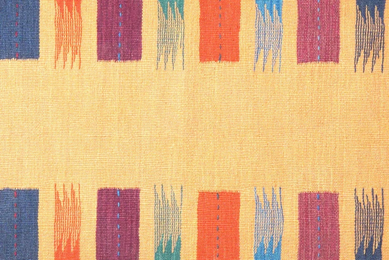 Kelim Gashgai · Handgewebt – Gelb, 200x61 cm