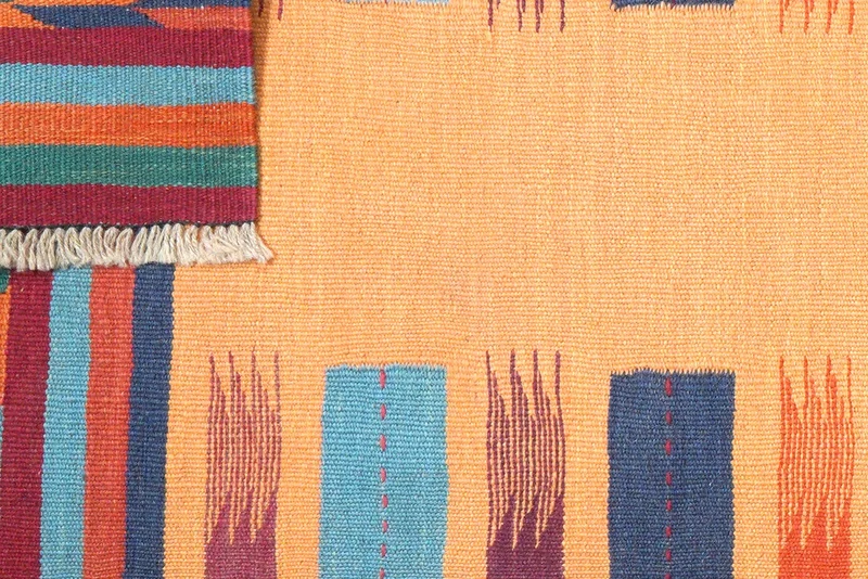 Kelim Gashgai · Handgewebt – Gelb, 200x61 cm
