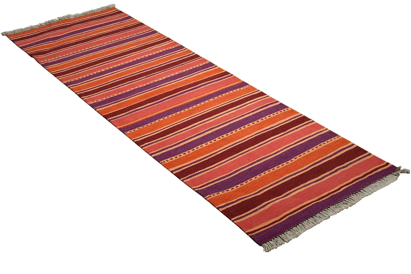 Kelim Gashgai · Handgewebt – Bunt, 195x63 cm