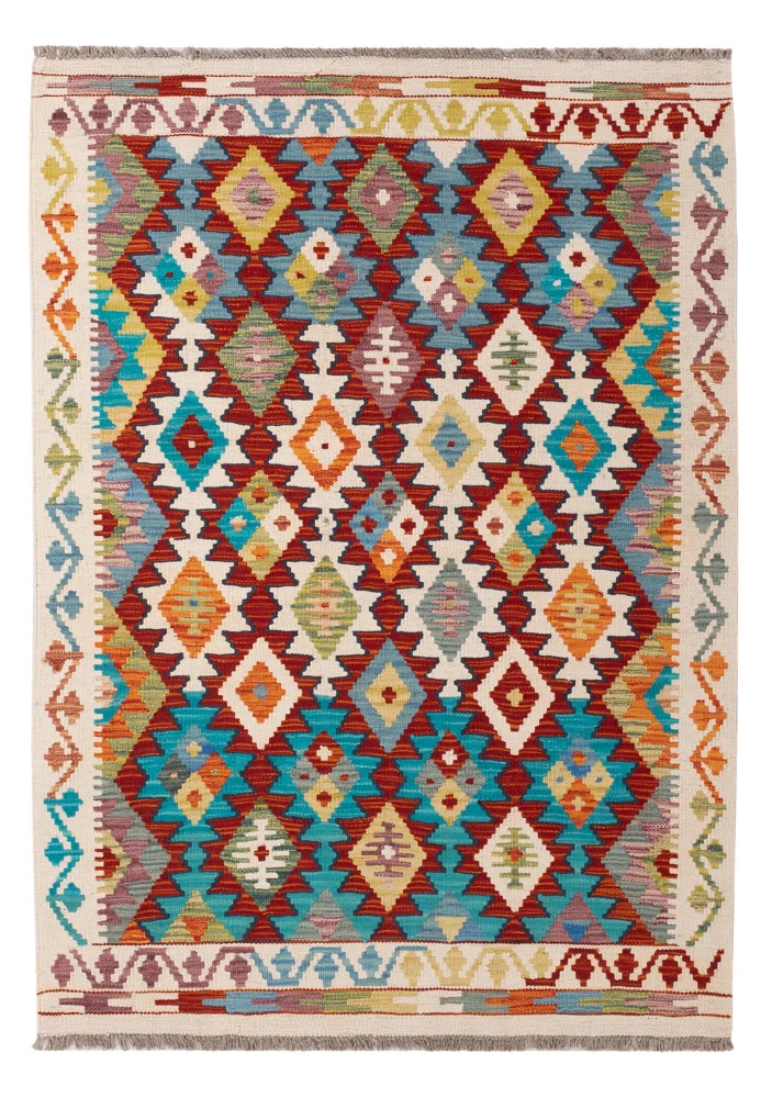 Kelim Maimene Teppich 106x150cm - bunt